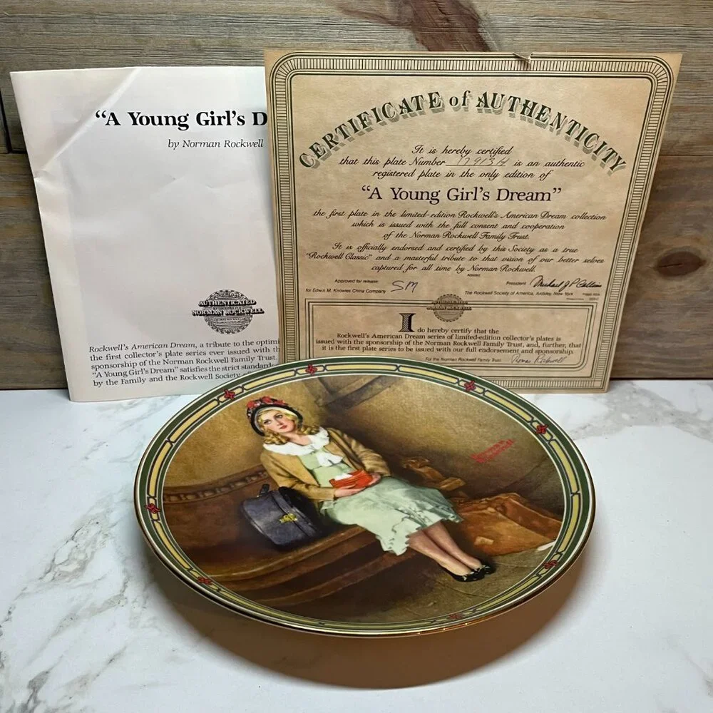 Norman Rockwell A Young Girls Dream Collectors Plate in Knowles Fine China